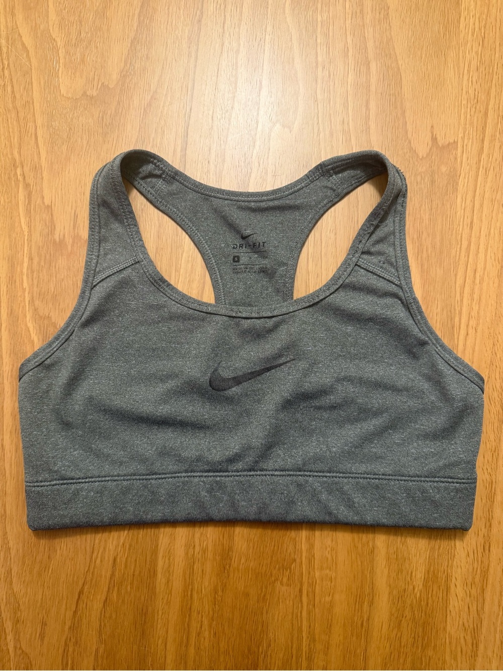 Nike Gray Racerback Dri-FIT Sports Bra